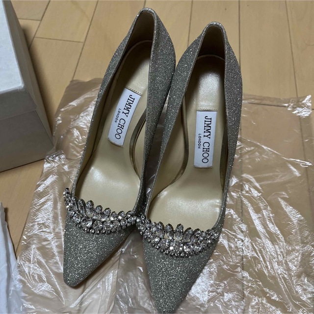 JIMMY CHOO(ジミーチュウ)の【美品】JimmyChoo romy100 クリスタルティアラ　サイズ36 レディースの靴/シューズ(ハイヒール/パンプス)の商品写真