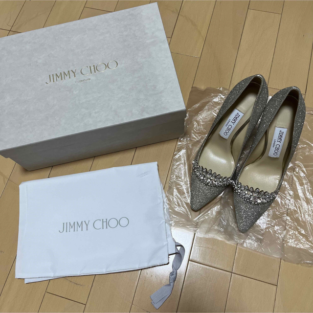 JIMMY CHOO(ジミーチュウ)の【美品】JimmyChoo romy100 クリスタルティアラ　サイズ36 レディースの靴/シューズ(ハイヒール/パンプス)の商品写真