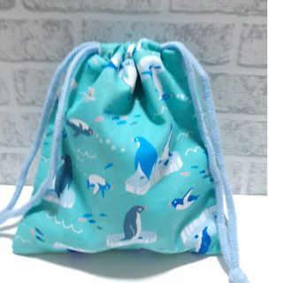 ペンギン柄　コップ袋(外出用品)