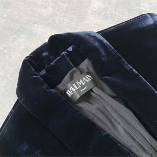 2281　BALMAIN ベロアジャケット　テーラードジャケット　金ボタン　L