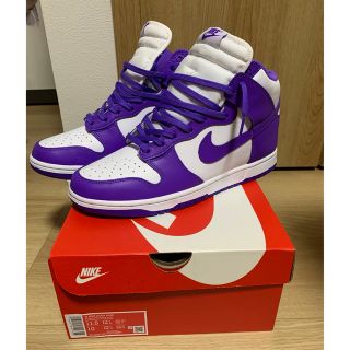 ナイキ(NIKE)の[極美品] nike wmns dunk high パープル 28.5(スニーカー)