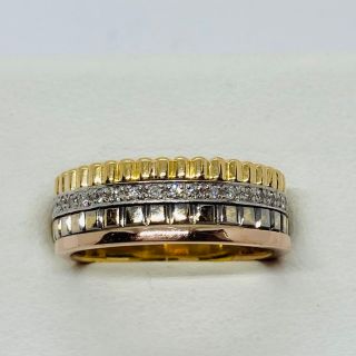 K18YG/K18PG/Pt900 ダイヤモンド リング D:0.12ct(リング(指輪))