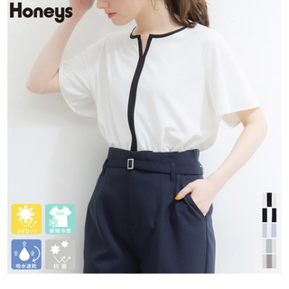 ハニーズ(HONEYS)のハニーズ💕配色トップス【LL】新品未使用(カットソー(半袖/袖なし))