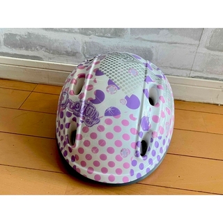 ヘルメット　子供用　自転車　白紫ピンク(その他)