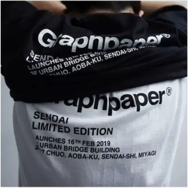 Tシャツ/カットソー(半袖/袖なし)Graphpaper 仙台店限定　Tシャツ　ブラック　サイズフリー