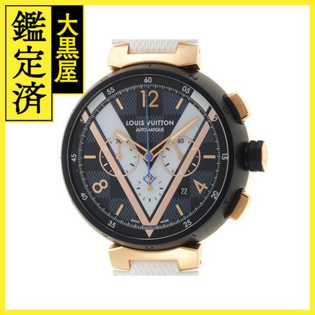 LOUIS VUITTON - ルイ・ヴィトン　腕時計　タンブール QA090Z ダミエ・コバルト V【472】