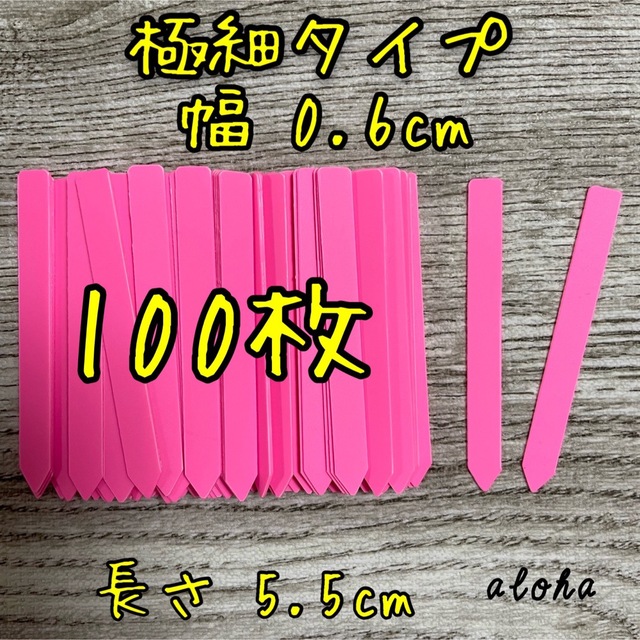 ピンク　100枚 多肉植物 アガベ サボテンに◎ 園芸用 ラベル ネームラベル ハンドメイドのフラワー/ガーデン(その他)の商品写真