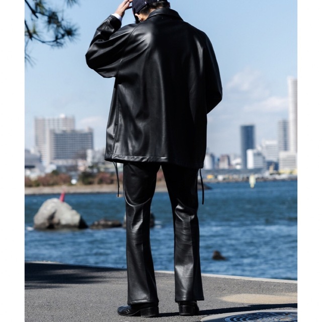 【Adoon plain】エコレザーオーバーコーチジャケット 【完売品】
