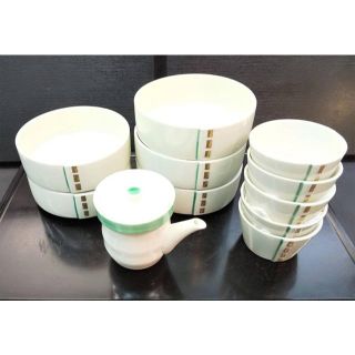 セール 幸陶苑　幸泉作　中鉢・小鉢各5セット　お蕎麦器セット 出汁入れ付(食器)