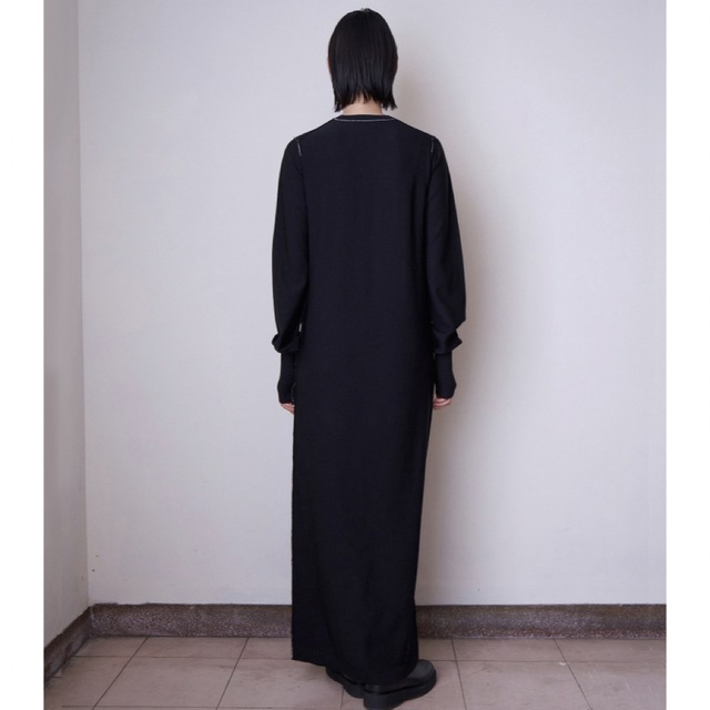 【新品未使用】ENOF イナフ long knit dress ブラック レディースのワンピース(ロングワンピース/マキシワンピース)の商品写真