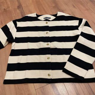 プチバトー(PETIT BATEAU)のプチバトー　ボーダー　カーディガン(カーディガン)