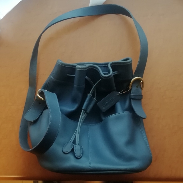 【良品】OLD COACH　2WAY ショルダーバッグ 巾着 4151 茶色