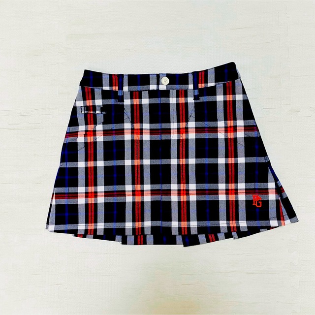 極美品☆ パーリーゲイツ ニット パーカー チェック スカート 0 S