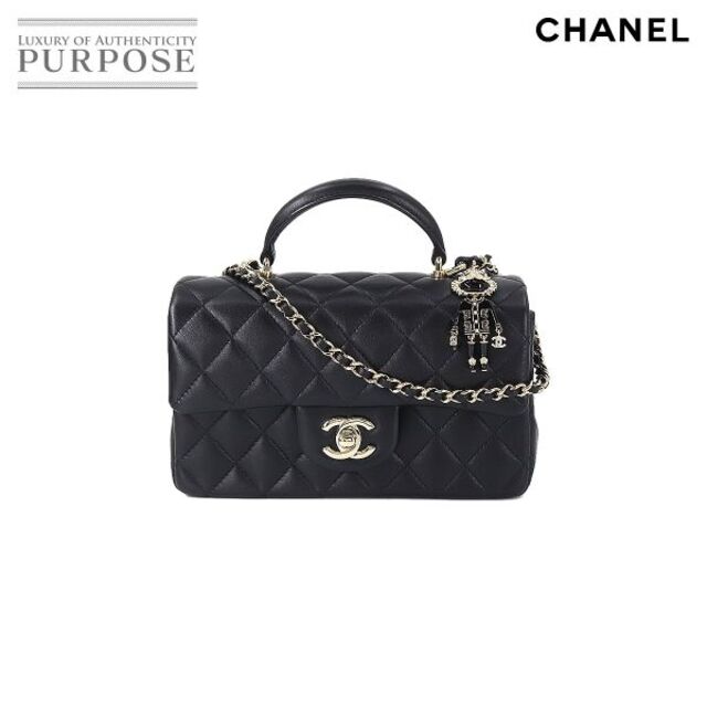 未使用 展示品 シャネル CHANEL マトラッセ トップハンドル ミニ フラップ 2way ハンド チェーン ショルダー バッグ AS2431 VLP 90175034素材レザー