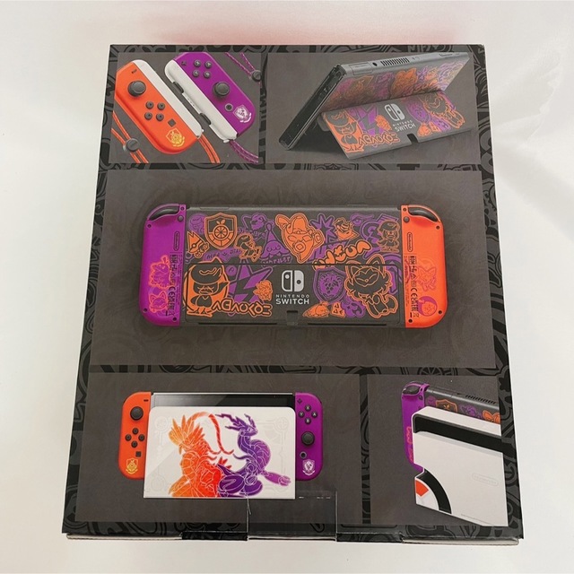 Nintendo Switch(ニンテンドースイッチ)の《新品未開封/即発送》ポケモン スカーレットバイオレットエディションスイッチ本体 エンタメ/ホビーのゲームソフト/ゲーム機本体(携帯用ゲーム機本体)の商品写真
