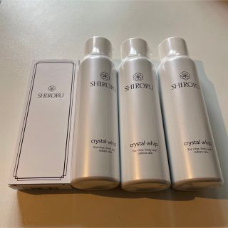 SHIRORU クリスタルホイップ120g3本&ホワイトゲル50g(洗顔料)