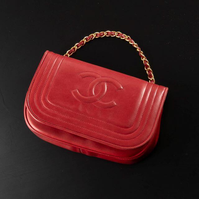 シャネル CHANEL ショルダーバッグ ラムスキンフラップポシェットCCマーク