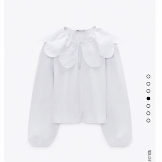 ザラ(ZARA)のZARA フリル　ブラウス(シャツ/ブラウス(半袖/袖なし))