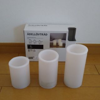 イケア(IKEA)のÄDELLÖVTRÄD エーデロヴトレード LEDブロックキャンドル(その他)