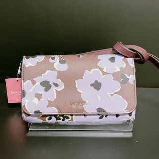 ケイトスペードニューヨーク(kate spade new york)のkate spade ショルダーバッグ レザー フラワー 花柄 ミニ ポシェット(ショルダーバッグ)