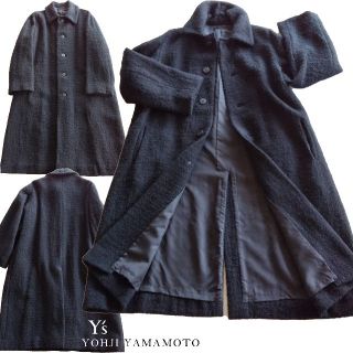 ヨウジヤマモト(Yohji Yamamoto)のYohji Yamamoto ヨウジヤマモト モコモコロングコート　黒(ロングコート)