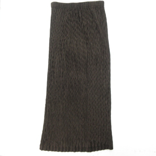 イッセイミヤケ ISSEY MIYAKE ベロア プリーツスカート 日本製 茶