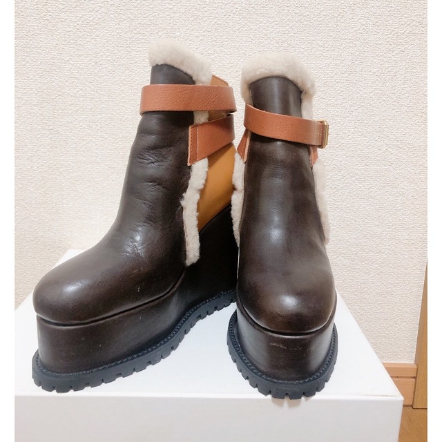 sacai(サカイ)のsacai ウェッジソールブーツ レディースの靴/シューズ(ブーツ)の商品写真