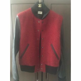 サンローラン(Saint Laurent)のSaint Laurent レザー ウール モヘア バーシティ 34サイズ(ブルゾン)