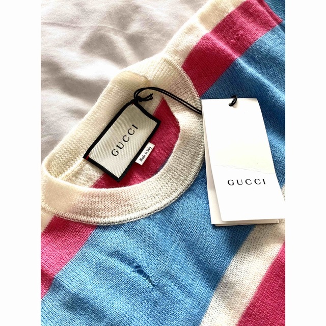 Gucci(グッチ)の19.Fall 新品■GUCCI/グッチ ニット/セーター ボーダー タグ付き メンズのトップス(ニット/セーター)の商品写真