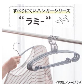 ニトリ(ニトリ)の美品　ニトリ　すべりにくい　ハンガー　ラミー　5本セット(押し入れ収納/ハンガー)