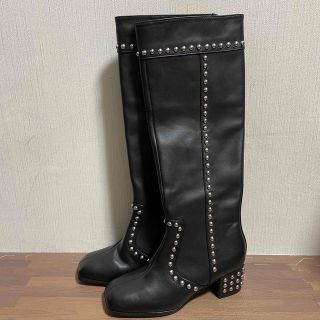 マウジー(moussy)の☆未使用☆ MOUSSY ロングブーツ　ブラック　Sサイズ(ブーツ)