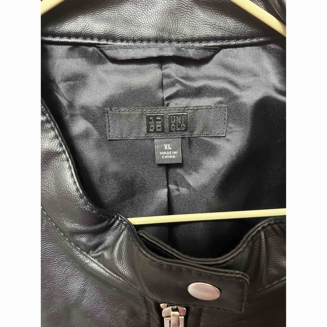 UNIQLO(ユニクロ)のユニクロ レザータッチジャケット XL メンズのジャケット/アウター(レザージャケット)の商品写真
