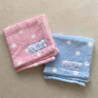 キャスキッドソン(Cath Kidston)のCath Kidston☆タオルハンカチ【ピンクと水色】(ハンカチ)