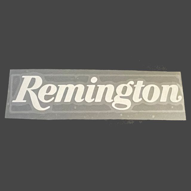 レミントン Remington デカール ステッカー 耐水仕様 白文字 15cm エンタメ/ホビーのミリタリー(カスタムパーツ)の商品写真