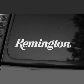 レミントン Remington デカール ステッカー 耐水仕様 白文字 15cm(カスタムパーツ)