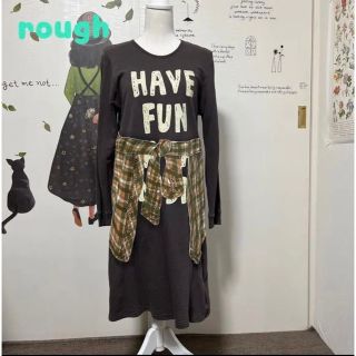 ラフ(rough)の◇40ラフ rough なんちゃって腰巻シャツ ワンピ(ロングワンピース/マキシワンピース)