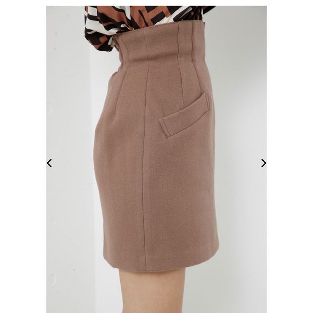 rienda(リエンダ)のH／W Form Mini SK ブラウンミニスカート レディースのスカート(ミニスカート)の商品写真