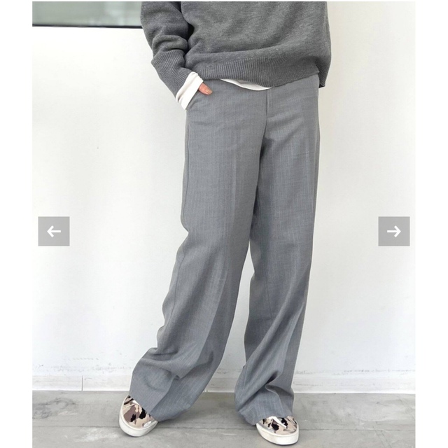 L'Appartement DEUXIEME CLASSE(アパルトモンドゥーズィエムクラス)の新品　今季STRIPE SLACKS PANTS  ３６サイズ レディースのパンツ(カジュアルパンツ)の商品写真