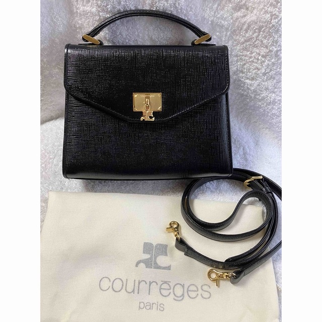 Courreges(クレージュ)のクレージュ　ショルダーバッグ　2way  レザー　ゴールド金具 レディースのバッグ(ハンドバッグ)の商品写真