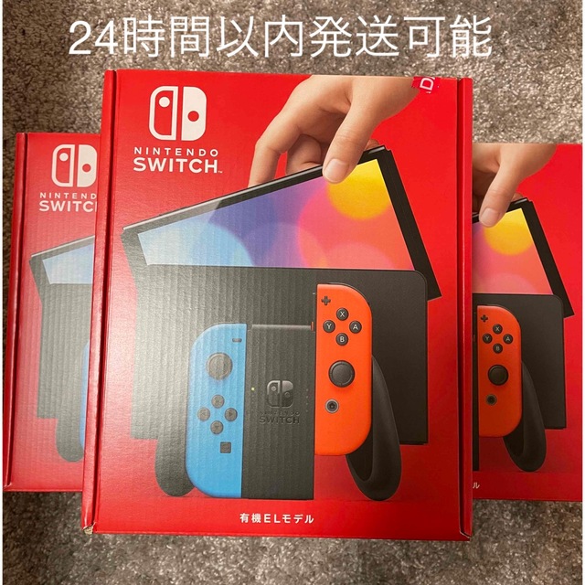 3台　有機EL Nintendo新型 Switch ネオン新品 スイッチエンタメホビー