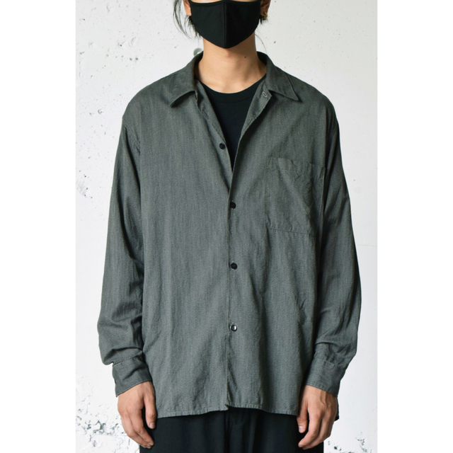 【21ss/希少品】comoli ヨリ杢 シャツ グレー サイズ 1