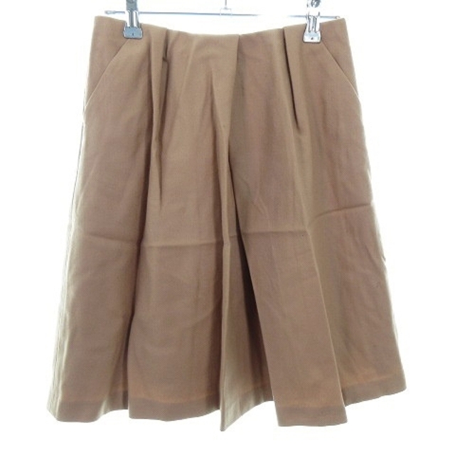 Ballsey(ボールジィ)のボールジー トゥモローランド スカート フレア ひざ丈 タック 34 ベージュ レディースのスカート(ひざ丈スカート)の商品写真
