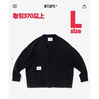 ダブルタップス(W)taps)のWTAPS 2022FW PALMER SWEATER BLACK Lサイズ(カーディガン)