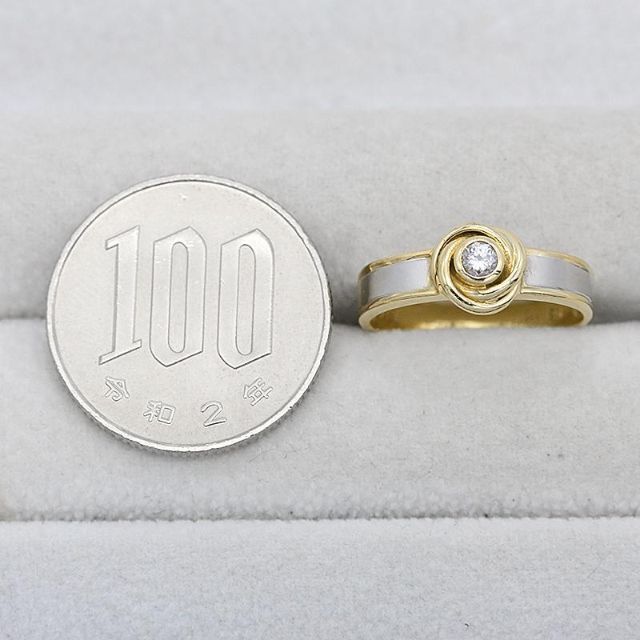 美品 ルビー ゴールド プラチナ デザイン リング K18 Pt900 ジュエリー