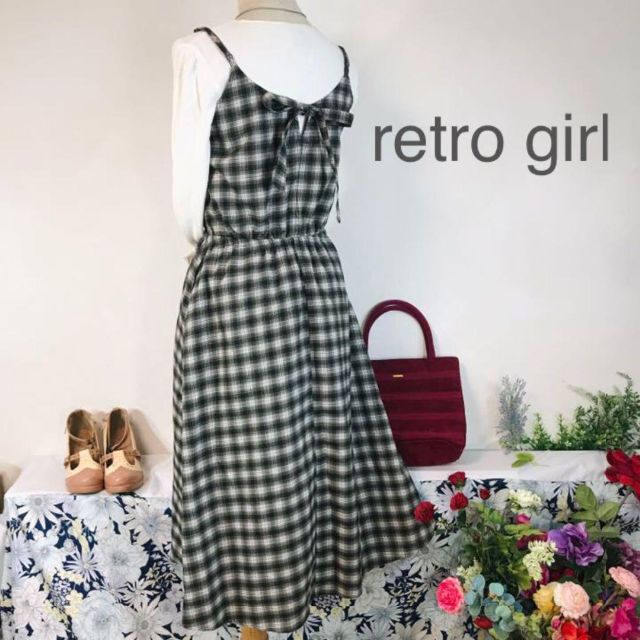 RETRO GIRL(レトロガール)の普段着でもおしゃれを。インナーを変えることで着こなしを楽しむジャンパースカート レディースのワンピース(ロングワンピース/マキシワンピース)の商品写真