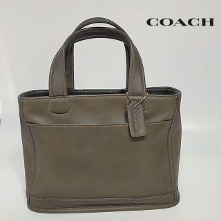 コーチ(COACH)の美品　コーチ　オルードコーチ　トートバッグ　ハンドバッグ　ダークグリーン　本革(トートバッグ)