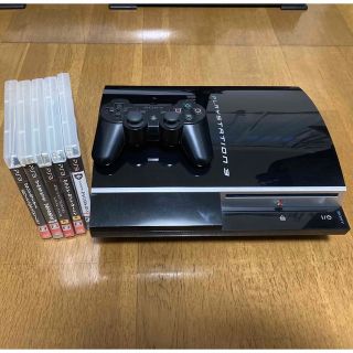 プレイステーション3(PlayStation3)のPlayStation3 CECHL00 80GB ソフト5本付き(家庭用ゲーム機本体)