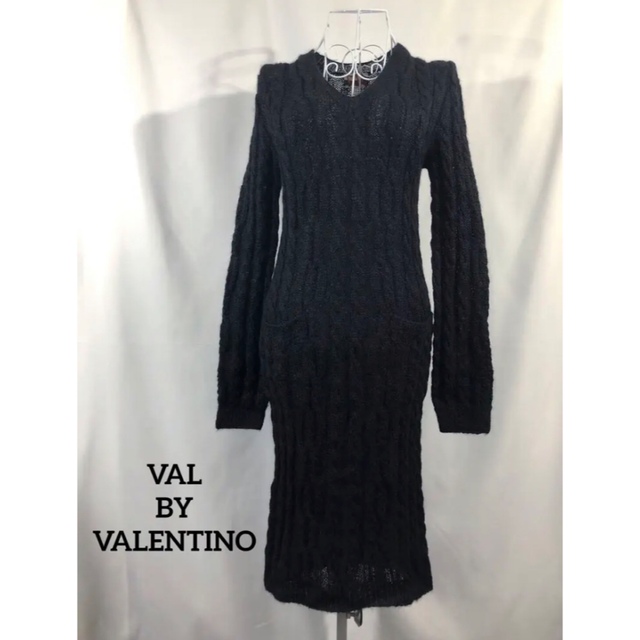 希少 VAL BY VALENTINO バイヴァレンティノ ニットワンピース - ひざ丈