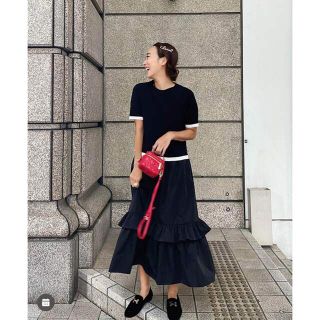 rosy monster double balloon skirt 黒　S(ロングスカート)