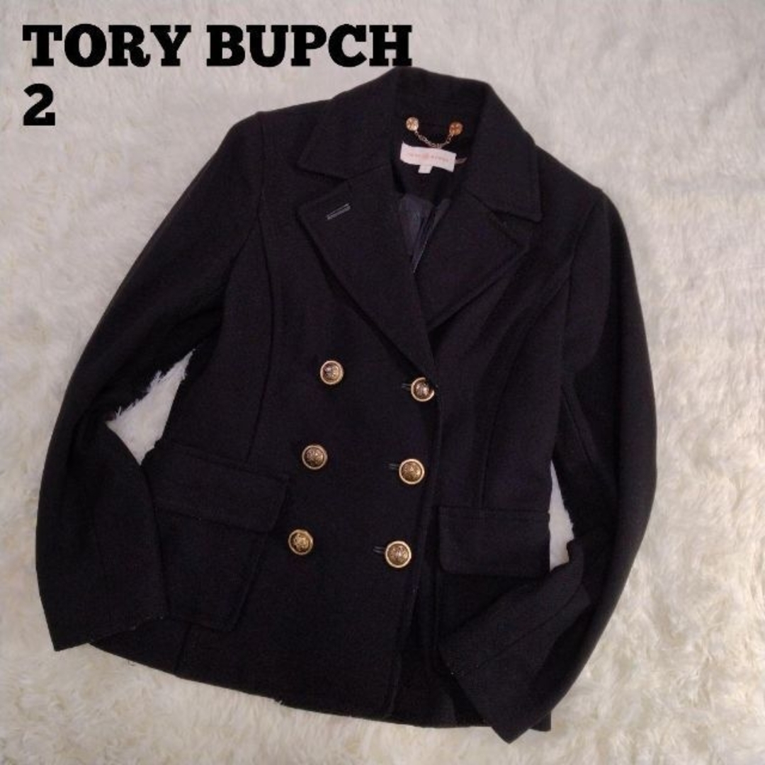 Tory Burch(トリーバーチ)のTORY BURCH ピーコート 2 ブラック レディースのジャケット/アウター(ピーコート)の商品写真
